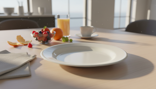 Classic White Melamine Dinner Plate - Durable Round Serving Plate