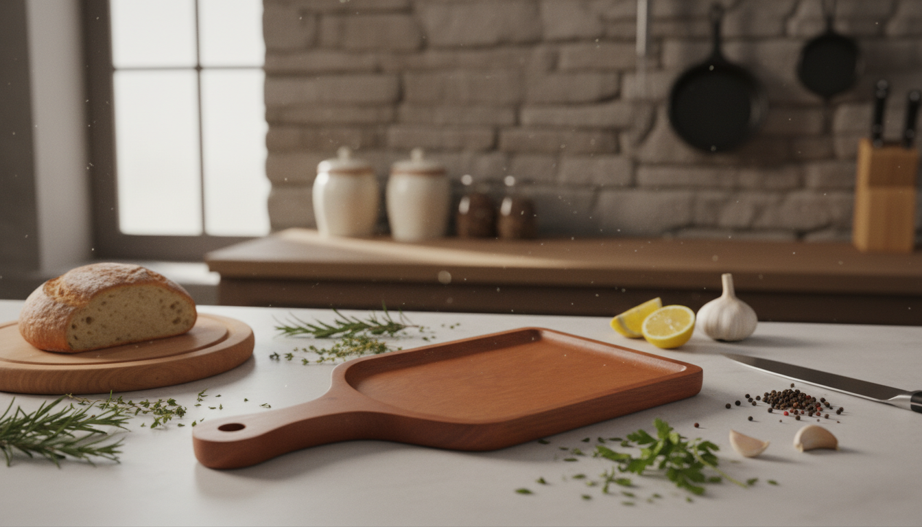 Premium Handcrafted Wooden Serving Paddle and Charcuterie Platter