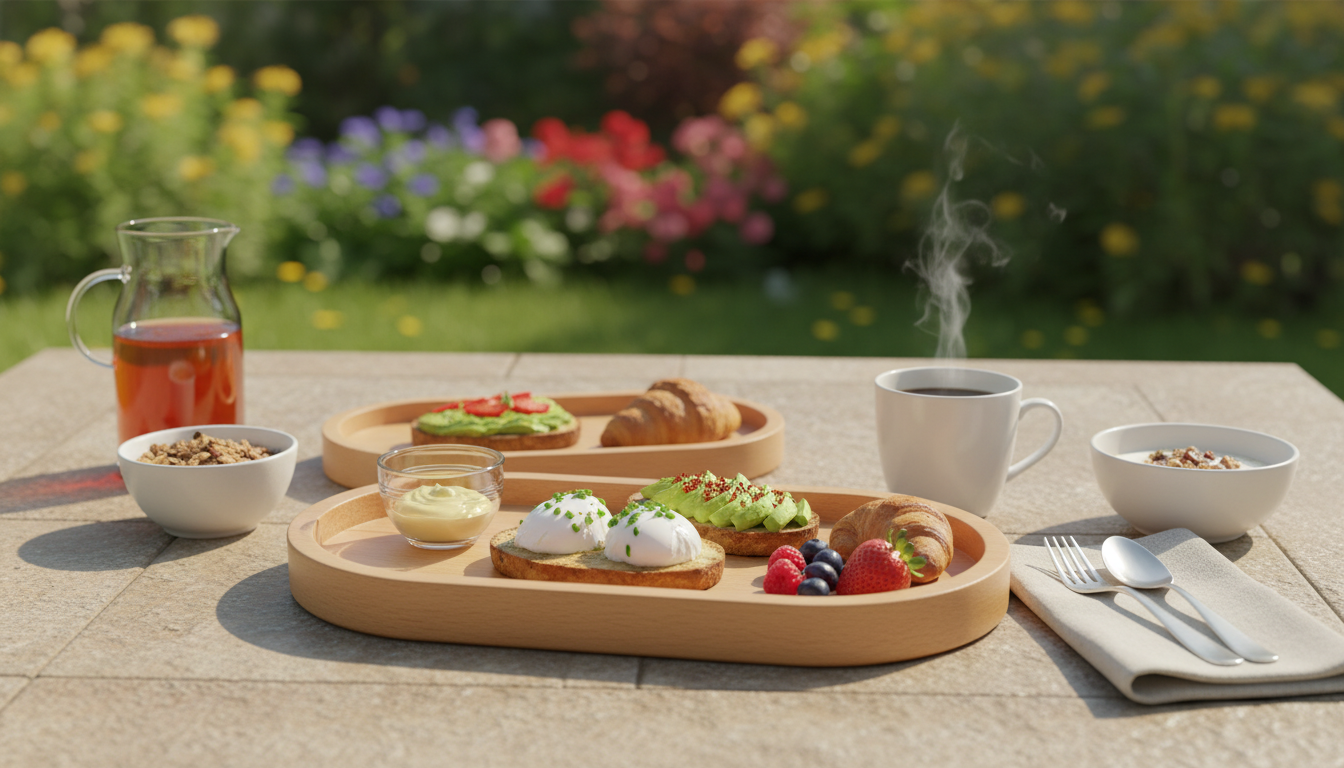 Oval Natural Wood Serving Trays - Minimalist Handcrafted Platters for Home and Kitchen Decor