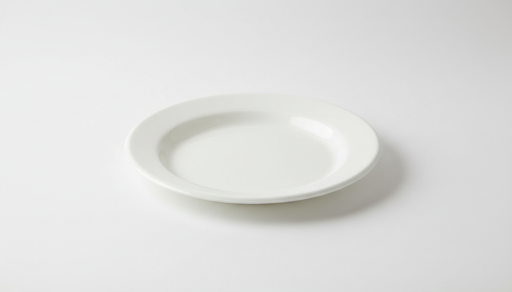 Classic White Melamine Dinner Plate - Durable Round Serving Plate
