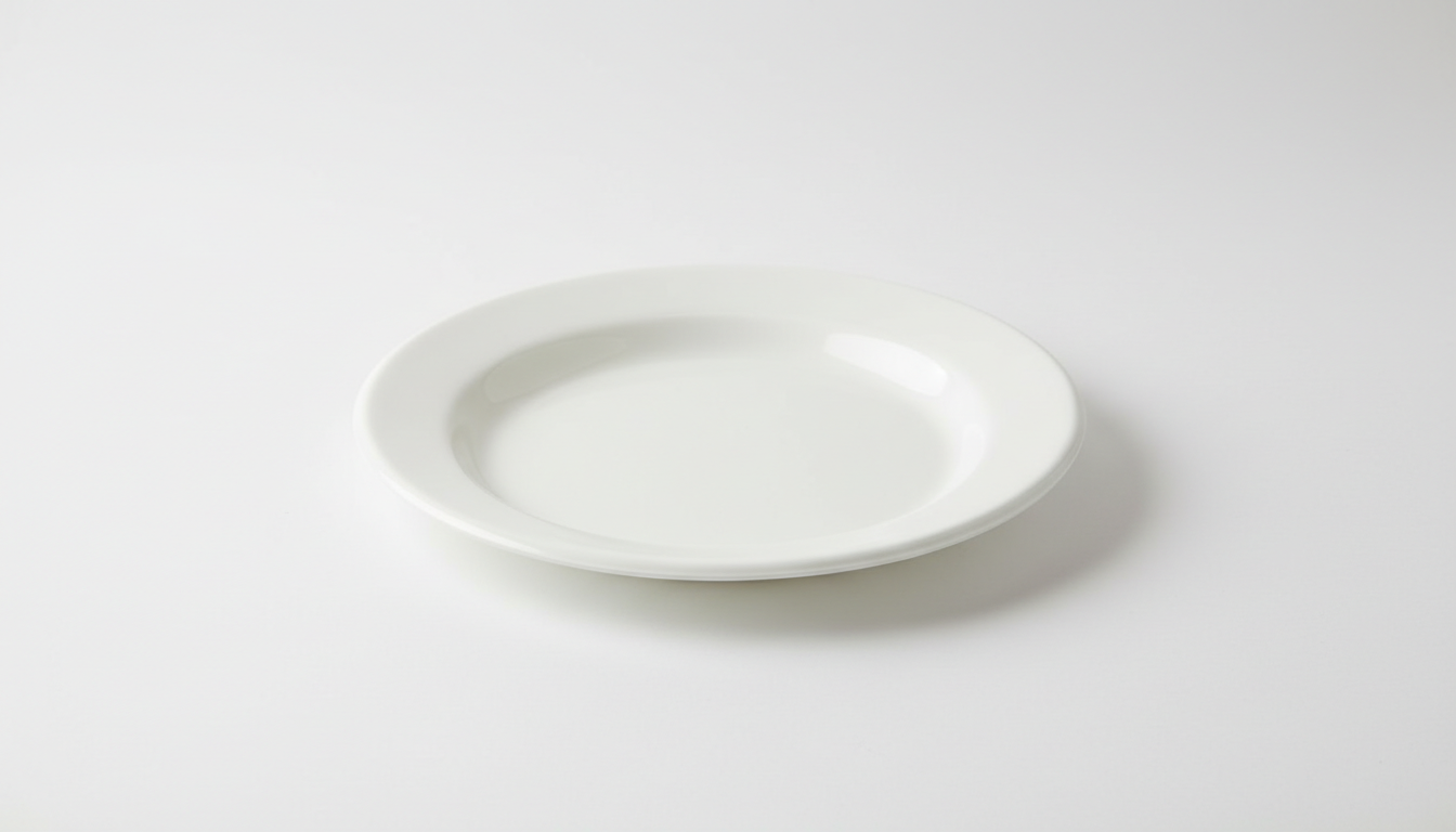 Classic White Melamine Dinner Plate - Durable Round Serving Plate