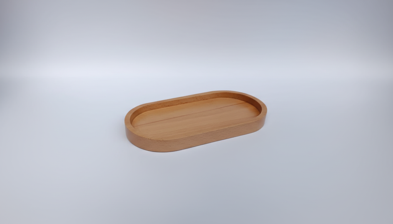 Oval Natural Wood Serving Trays - Minimalist Handcrafted Platters for Home and Kitchen Decor