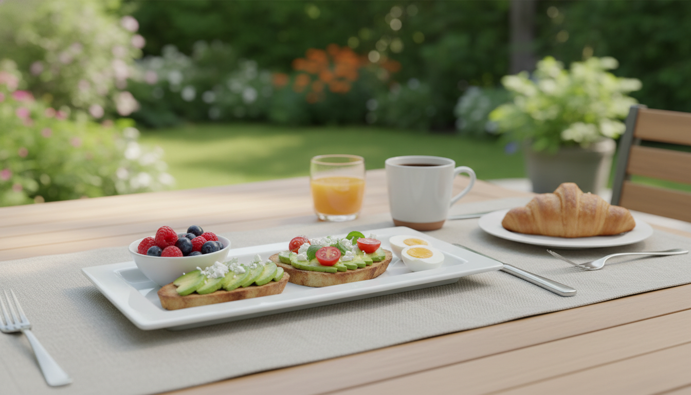 Minimalist Rectangular White Porcelain Serving Platter